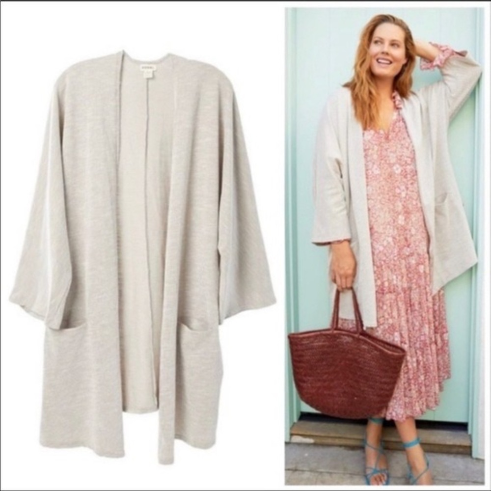 Donni The Sandwash Ribbed Open Cardigan, OSFA